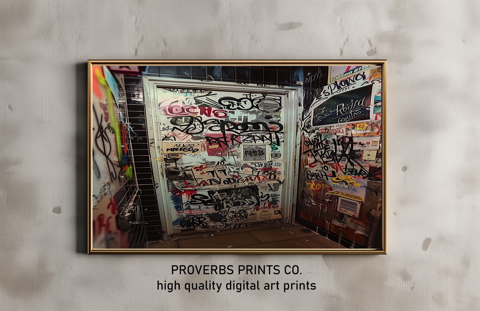 Airbrush Graffiti Print Door Mat