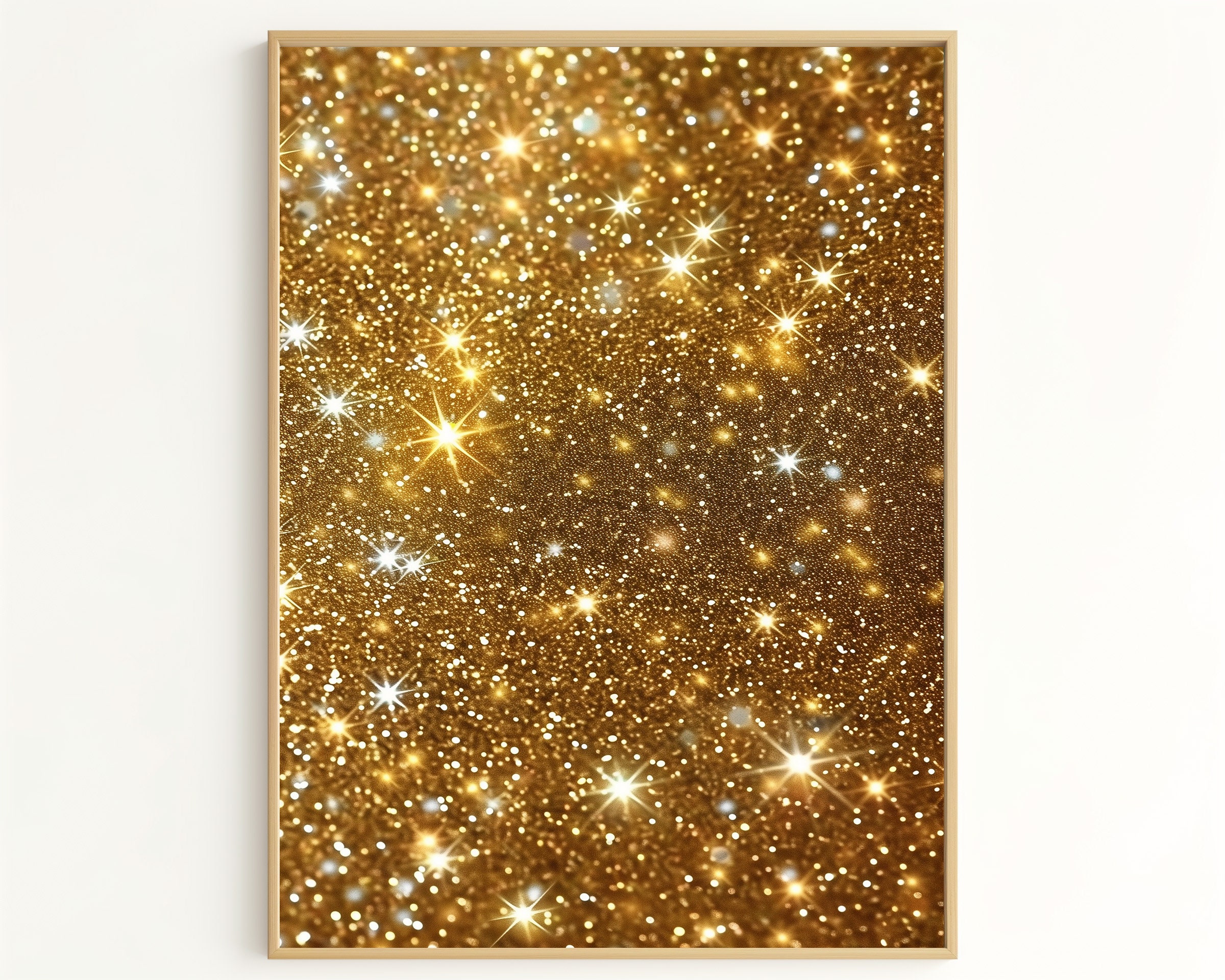 Gold Glitter Background - Sparkling starry glitter art print perfect for festive crafts and glamorous event décor, ideal for holiday GG1015