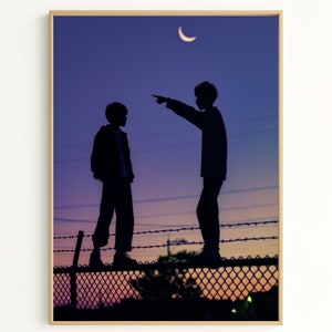 Verträumter Landschaftsdruck - Mondschein-Silhouetten am Abend Fotografie Kunst - Perfekt als Wohnkultur oder einzigartige Geschenke für Naturliebhaber EA1837