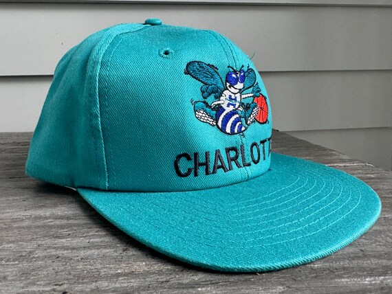 Vintage 90’s Charlotte Hornets Basketball Snap Back Hat View 3