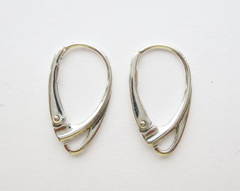 Leverback hooks for earrins sterling silver 925