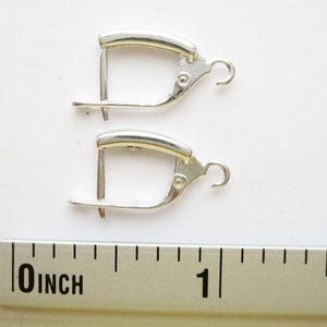 Leverback hooks for earrins sterling silver 925 image 3