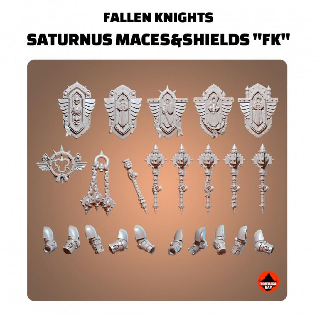 Fallen Shields Fallen Knights Panzer Saturnus Mace&shields - Etsy