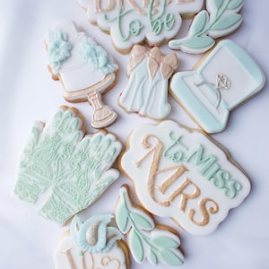9 Wedding Bride To Be Indian Engagement Personalised Custom Sugar Cookies/Postal Letterbox Cookies Her Hen/Parties/Party Favours