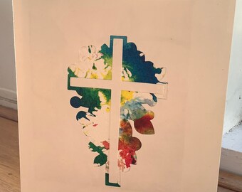 Ordination / Installation / New Minister / New Pastor/ Dedication, Greetings card die cut card with hand painted water colour and ink