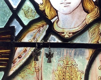 Pendientes ángel con ganchos de Plata de Ley 925