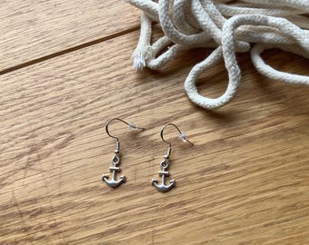 Anchor earrings with Sterling Silver 925 hooks