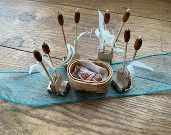 Moses in a basket with moveable reeds - Bible Story play set
