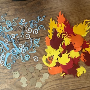 Pinksteren Die Cuts (vuur en wind) veelvouden van 1 of 6