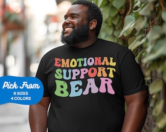 Camisa de oso de apoyo emocional, camiseta del mes del orgullo gay para hombre