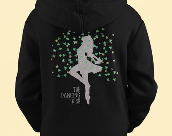 Pull danseuse irlandaise personnalisable, sweat à capuche pour danseuse irlandaise, pull personnalisé pour danseuse irlandaise, cadeau pour danseuse