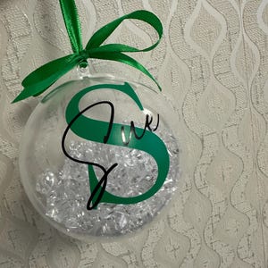 Personalised Crystal Christmas Bauble | Custom Name Ornament | Family Xmas Tree Decoration | Holiday Keepsake Gift | Acrylic Bauble image 12