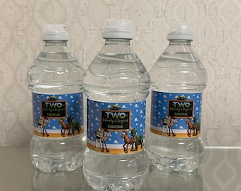 Etichette per bottiglie d'acqua Toy Story: personalizzate per feste per bambini, infinito e oltre