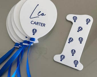 Hot Air Balloon Baby Milestone Discs | Newborn Monthly Photo Props | Acrylic Baby Shower Gift | Infant Milestone Markers | Keepsake Set