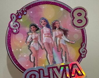Personalized K-Pop Birthday Cake Topper | Custom Name & Age