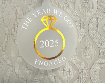 Personalised Engagement Bauble | The Year We Got Engaged Ornament