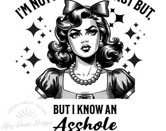 Funny Retro Housewife PNG: Unhinged Sublimation Design (Digital Download)