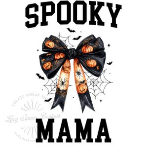 Halloween Png, Halloween Sublimation Design for Shirts, Spooky Mama Png, Halloween Clipart, Halloween Coquette Mom Png, Digital Download