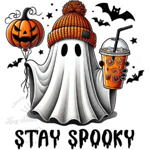 Stay Spooky Png, Cute Ghost Png, Halloween Png, Spooky Season Png, Retro Halloween Png, Trendy Halloween Png, Fall Png, Sublimation Designs