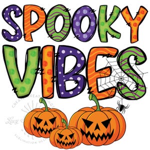 Spooky Vibes png, Halloween T Shirt png, Halloween Png, Halloween Sublimation Design, Retro Halloween Png, Trick or Treat, Spooky Season png