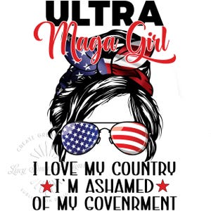 Retro Vibe Ultra Maga Girl Png, Maga Png, Trump Girl Shirt Design, Vote Trump Patriotic Png Sublimation Design, Pro Trump Png, Election 2024