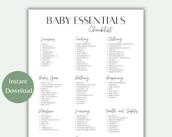 Baby Essentials Checklist | Newborn Essential Checklist | Baby Preparation | Baby Essentials | Baby Registry Checklist | Baby Planning