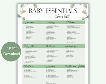 Baby Essentials Checklist | Newborn Essential Checklist | Baby Preparation | Baby Essentials | Baby Registry Checklist | Baby Planning