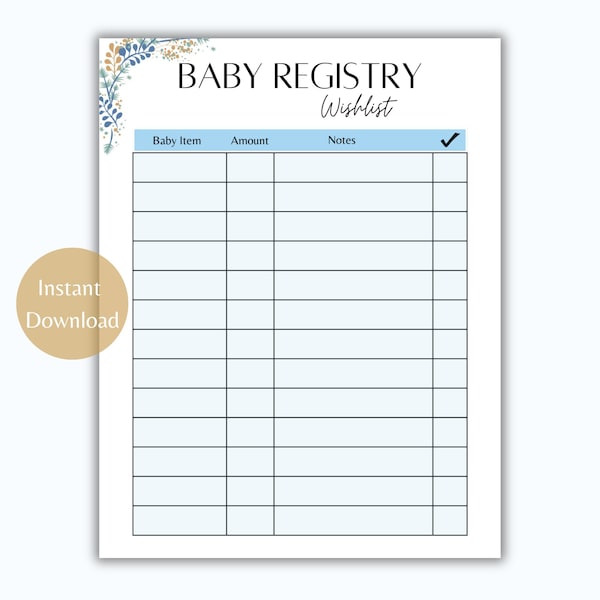 Baby Registry Wishlist | Pregnancy Planner | New Mom Planner | Baby Gift Wishlist | Newborn Essentials