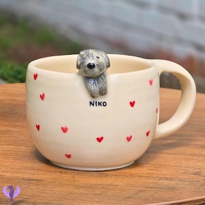 Personalized Pet Portrait Mug: Handmade Ceramic Dog & Cat Lover Gift