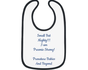 Baby Contrast Trim Jersey Bib