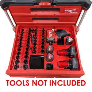 3/8" Shockwave Socket and Stubby Organizer Insert for Milwaukee Packout 2-Drawer 3-Drawer Multi-Depth – Tools Not Included
