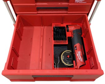 M12 FUEL Oscillating Tool Organizer for Milwaukee Multi-Depth Packout – Bottom Drawer Only – Tools Not Included