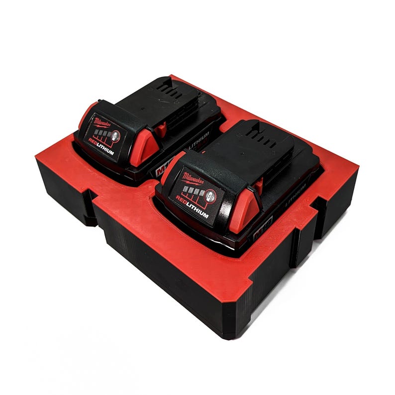 M12 and M18 Battery Organizer Insert for Milwaukee Packout – Full Drawer – Fits 2, 3 and Multi-Depth Drawers – Batteries Not Included zdjęcie 6