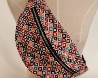 WAIST BAG, cotton, small square fabric ready to ship