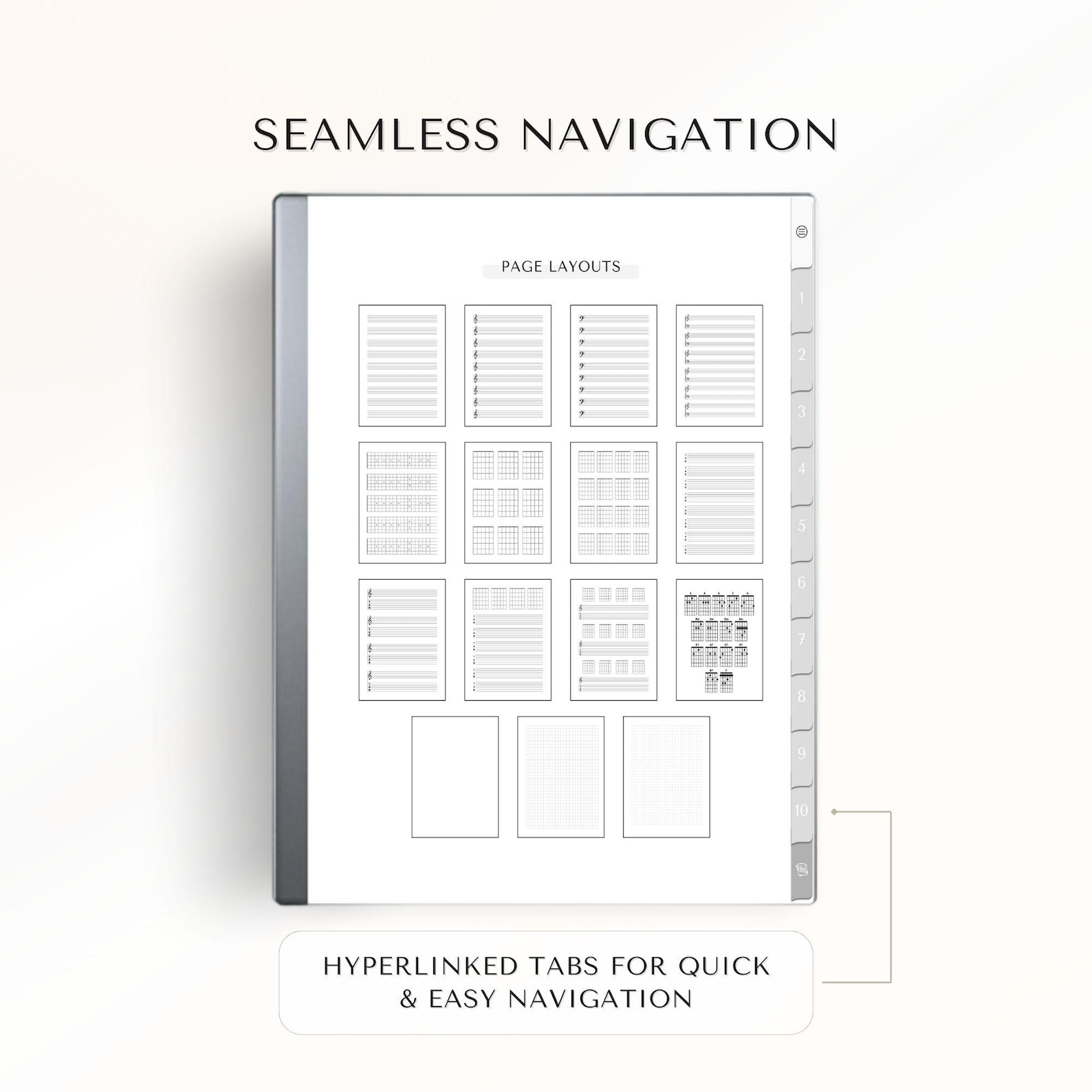 Blank Sheet Music Notebook for Remarkable 2 | Blank Manuscript + Music ...