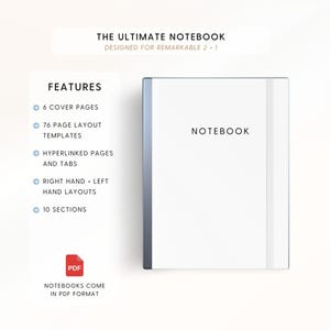Notebook Templates for Remarkable 2 | Digital Eink Notebook ...