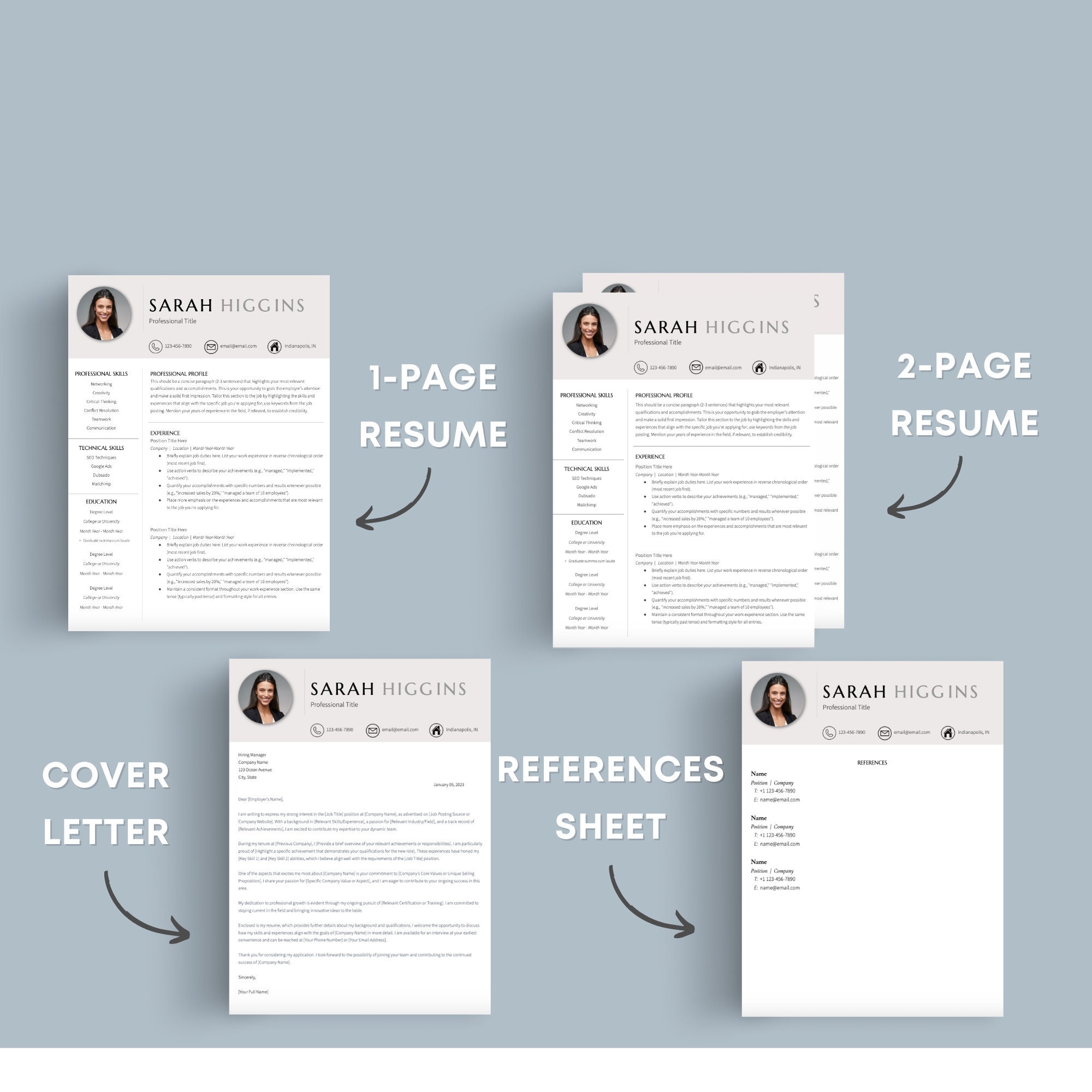 Resume Template Google Docs Cover Letter and CV Google Doc Template