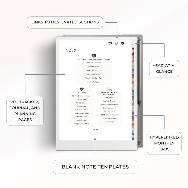 2026 Minimalist Productivity Planner for Remarkable Paper Pro | 2026 ...