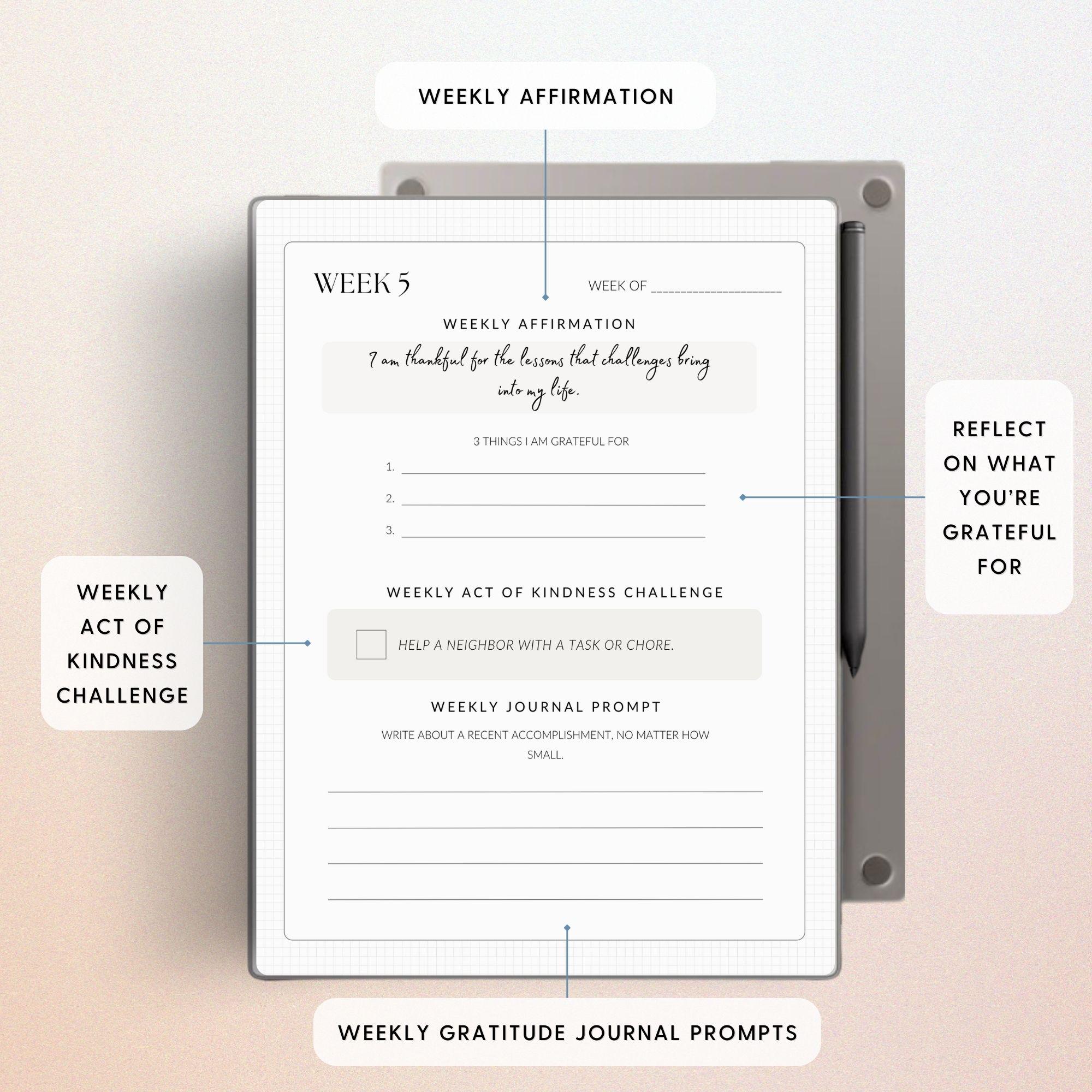 Gratitude Journal for Remarkable Paper Pro | Affirmations | Mental ...