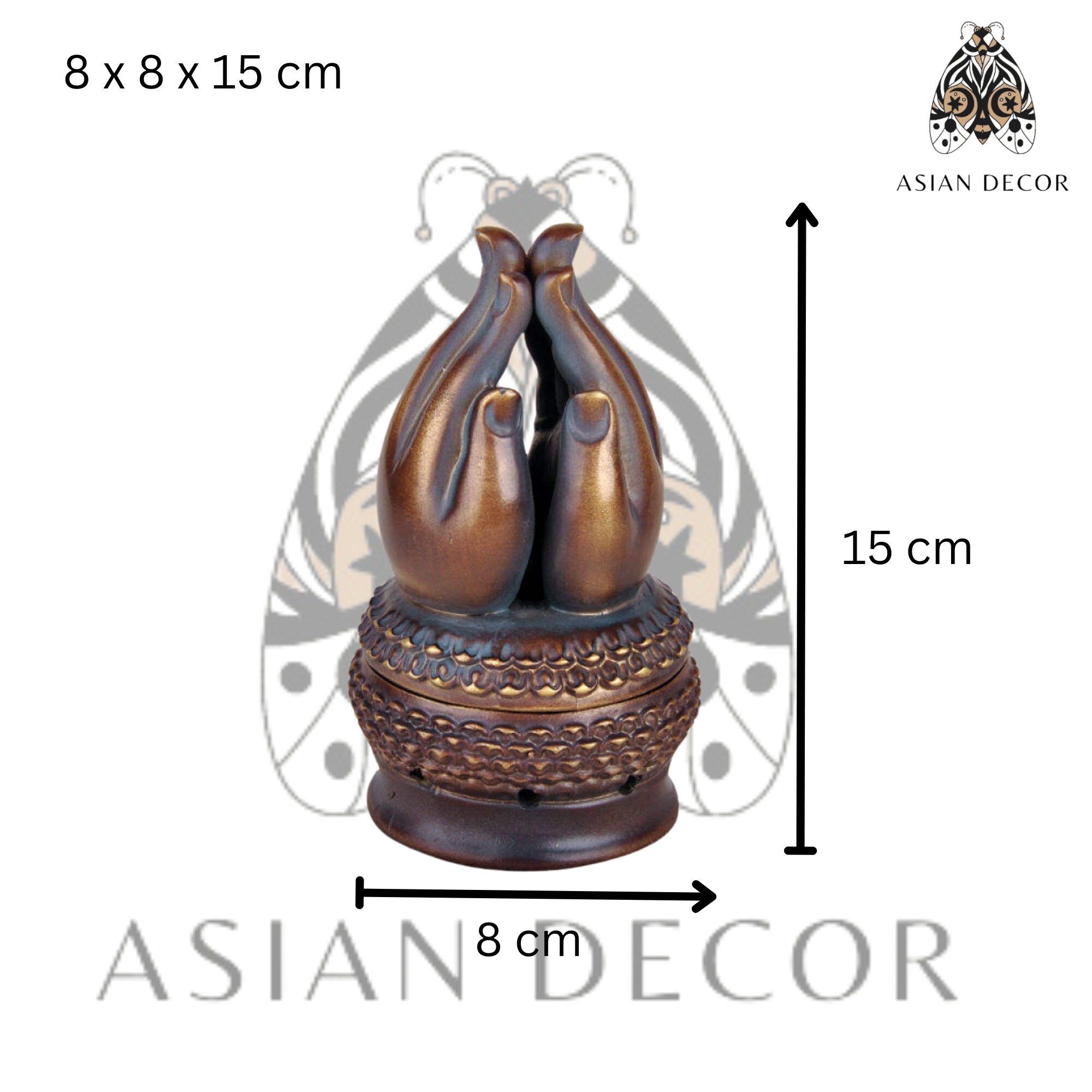 Retro Buddha Hand Candle Holder Asia, Home Decor, Handcrafted, Gift