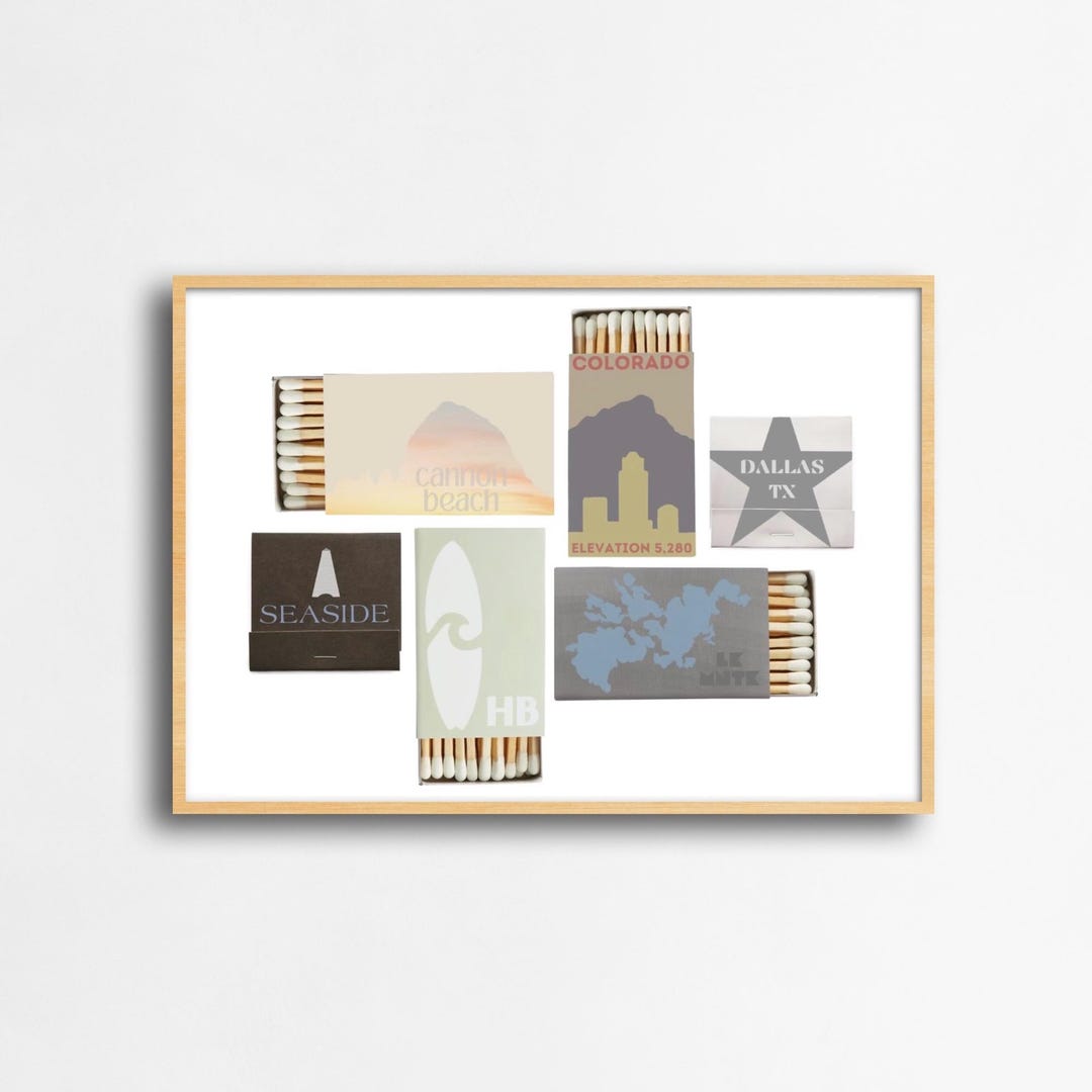 CUSTOM Matchbook Print | 6 Neutral Color Matchbooks | Digital Print to ...