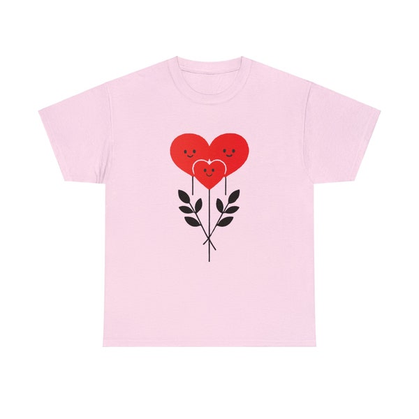 T-shirt unisexe Saint-Valentin en coton épais