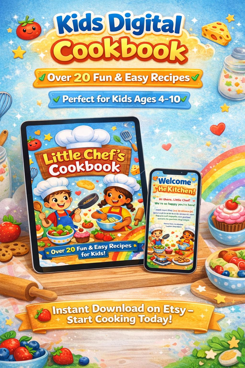 Kids Digital Cookbook | Fun & Easy Recipes for Kids Ages 4–10 ...