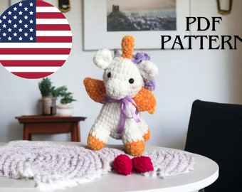 Pegasus Crochet Pattern , English PDF . New and Different Pattern. Fantasy Pattern  Pegasus Crochet Pattern Amigurumi Pattern