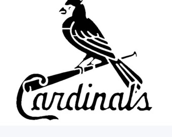 Cardinals Baseball Stencil Durable & Reusable 7x4 Inch Free Shipping