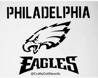 Eagles Football #3 Stencil Durable & Reusable 7x4 Inch Free Shipping