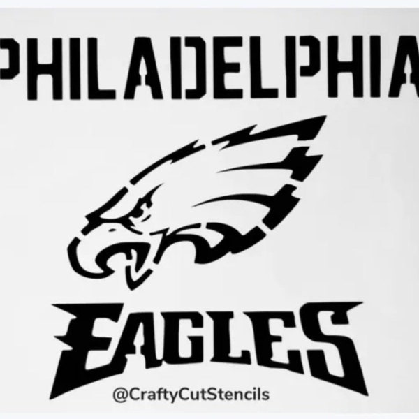 Eagles Football #3 Stencil Durable & Reusable 7x4 Inch Free Shipping