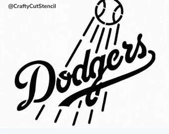 Dodgers Baseball #2 Stencil Durable & Reusable 7x4 Inch Free Shipping