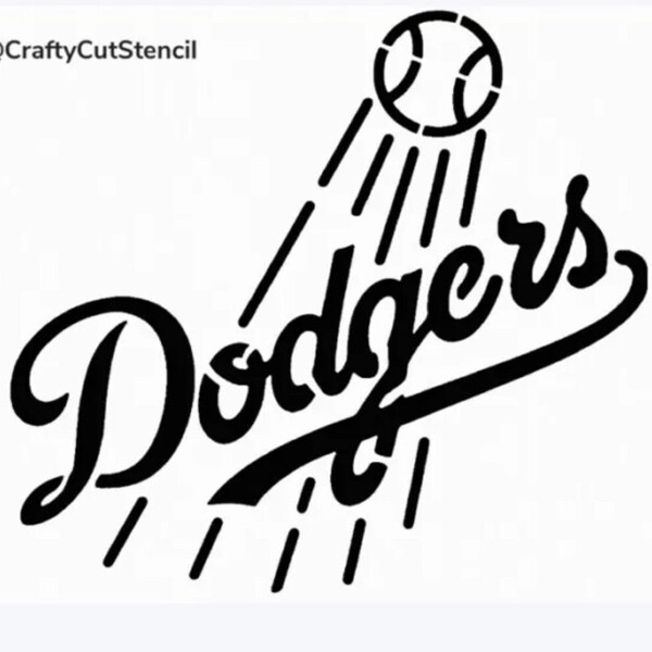 Dodgers Baseball #2 Stencil Durable & Reusable 7x4 Inch Free Shipping