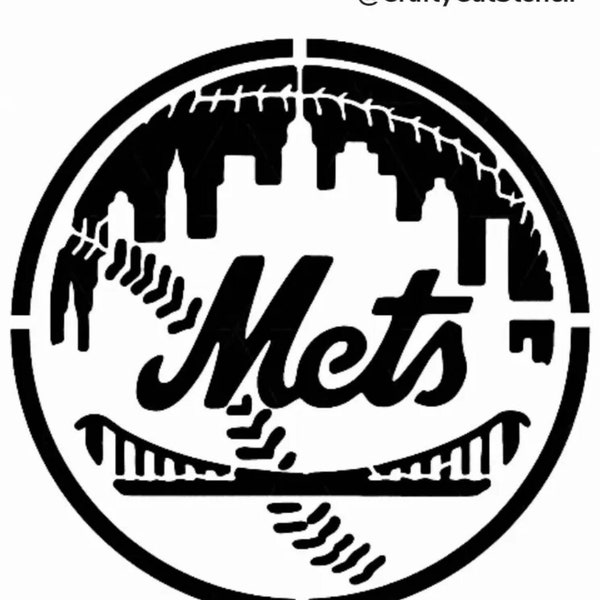 Baseball Team Round Mets Skyline Stencil Plastic Durable & Reusable 6x6 Inch Free Shipping